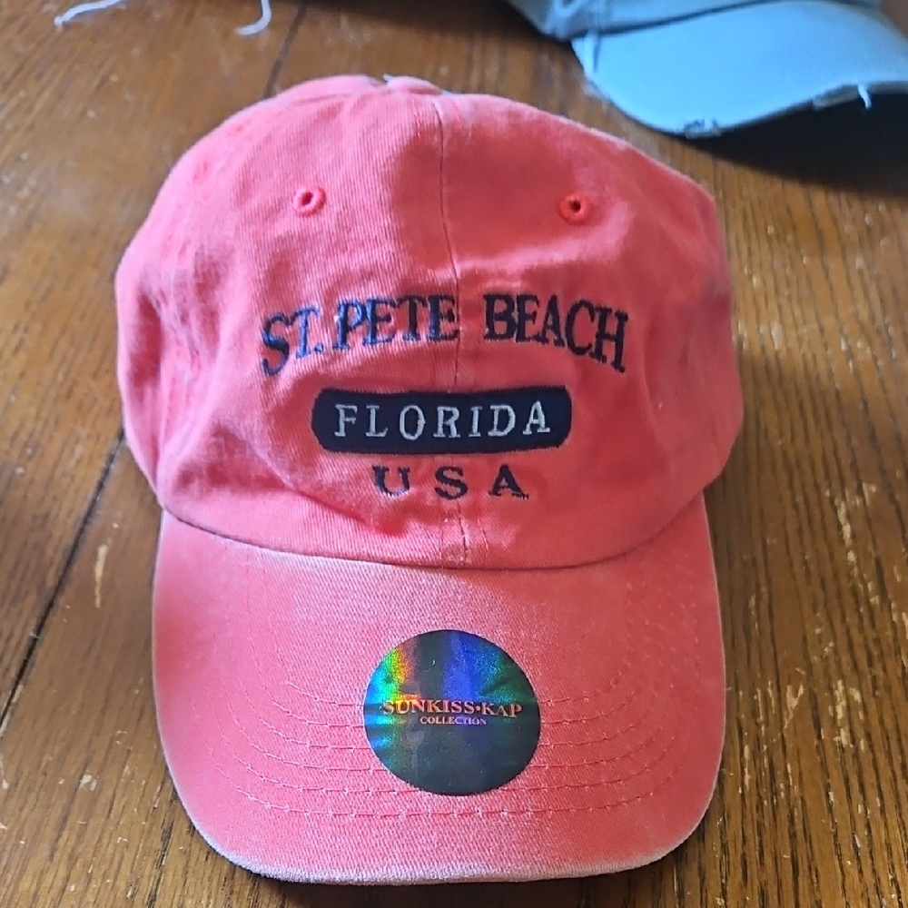 Sun Bleached Red/Orange St. Pete Beach Cap